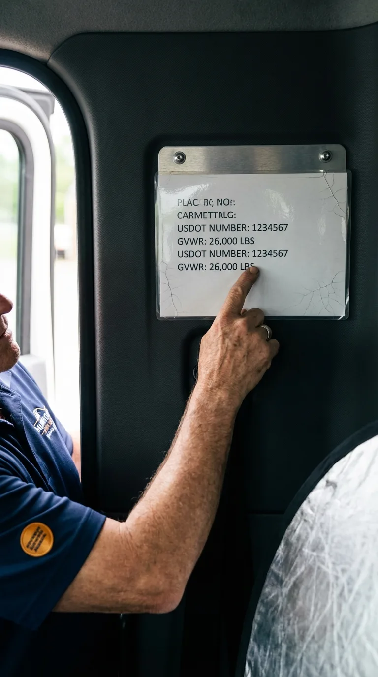 USDOT licensing placard verification in Falmouth